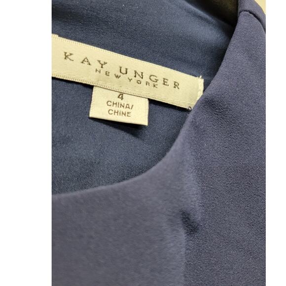 Kay Unger Raven Stretch Crepe Midi-Dress Size 4 New - Picture 4 of 12